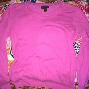 Pink sweatshirt throw-over